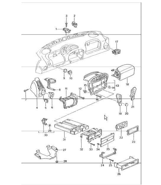 Diagram 809-01 Porsche Boxster 986/987/981 (1997-2016) Body