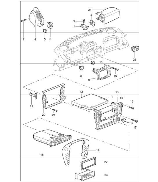 Diagram 809-02 Porsche Boxster 986/987/981 (1997-2016) Body