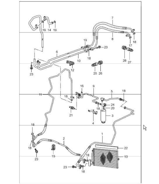 Diagram 813-25 Porsche Boxster 986/987/981 (1997-2016) Body