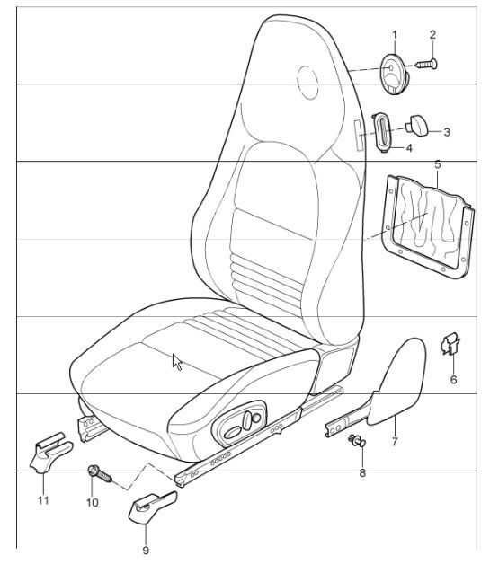 Diagram 817-00 Porsche Boxster 986/987/981 (1997-2016) Body