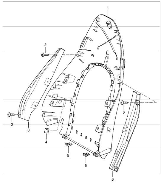 Diagram 817-12 Porsche Boxster 986/987/981 (1997-2016) Body