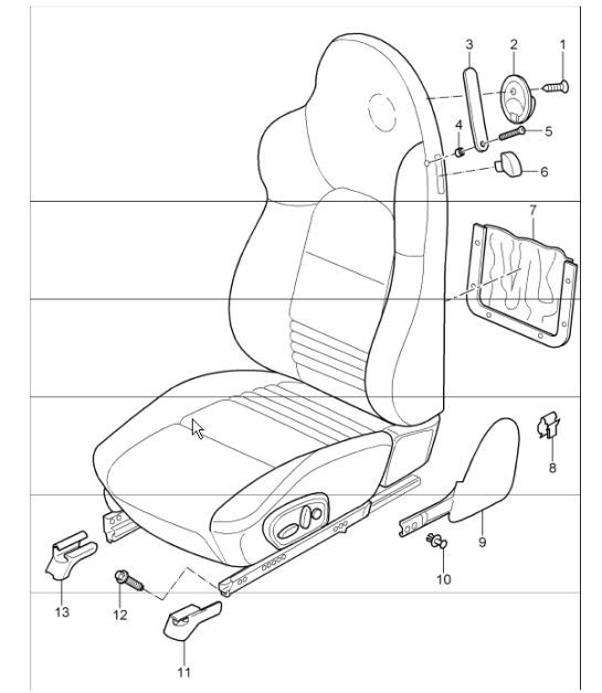 Diagram 817-20 Porsche Boxster 986/987/981 (1997-2016) Body