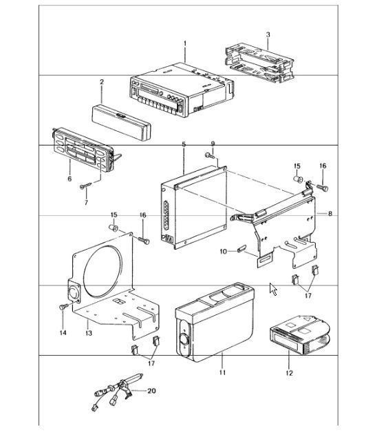 Diagram 911-00 Porsche Boxster 986/987/981 (1997-2016) Electrical equipment