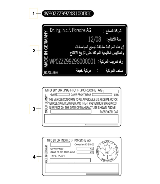 Diagram 003-010 Porsche Boxster 986/987/981 (1997-2016) Accessories & others 