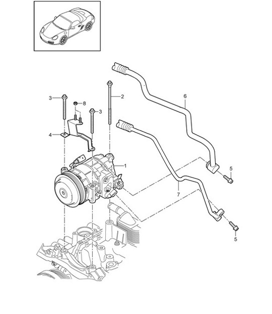 Diagram 813-015 Porsche Boxster 986/987/981 (1997-2016) Body