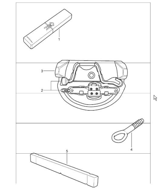 Diagram 001-00 Porsche Boxster 986/987/981 (1997-2016) Accessoires et autres 