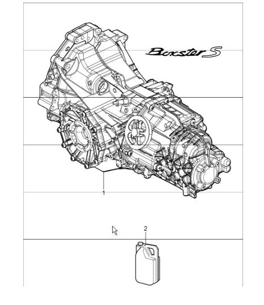 Diagram 302-01 Porsche Boxster 986/987/981 (1997-2016) Transmission