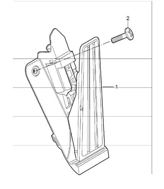 Diagram 702-10 Porsche Boxster 986/987/981 (1997-2016) Hand Lever System, Pedal Cluster 