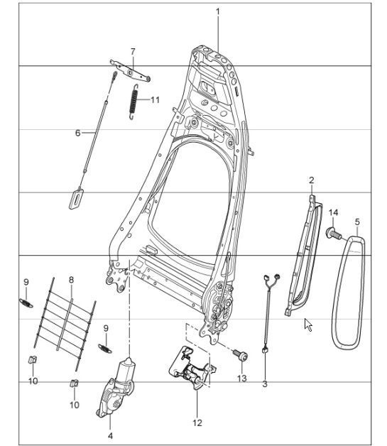 Diagram 817-06 Porsche Boxster 986/987/981 (1997-2016) Body