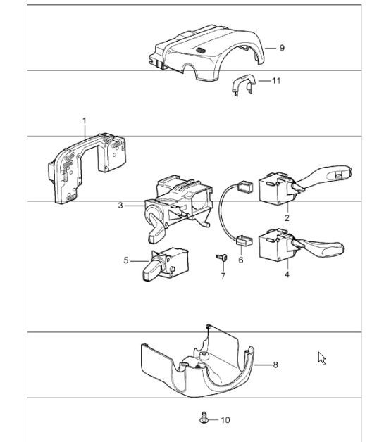 Diagram 903-10 Porsche Boxster 986/987/981 (1997-2016) Electrical equipment