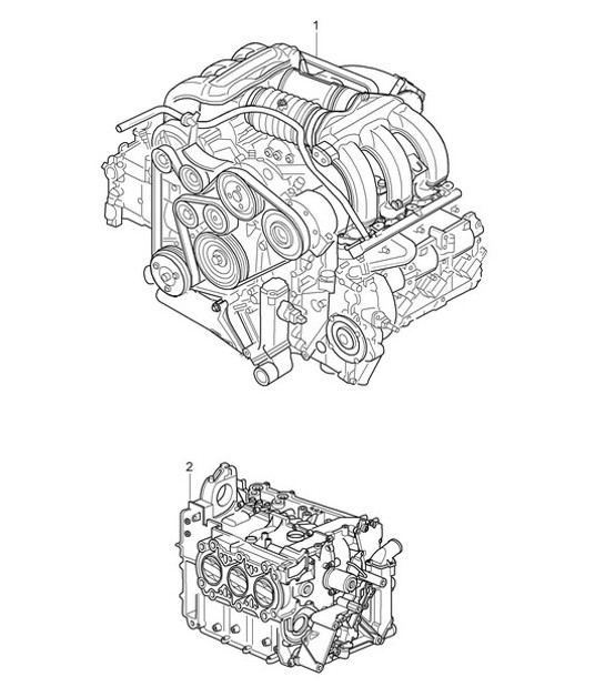 Diagram 101-000 Porsche Cayman 987C/981C (2005-2016) Engine