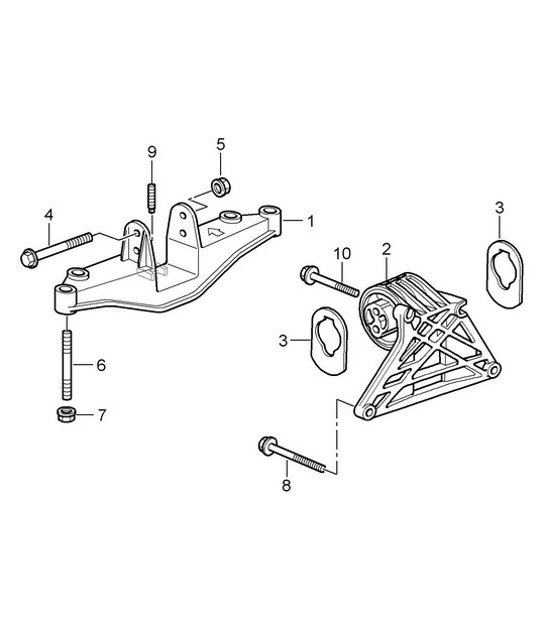 Diagram 109-000 Porsche Cayman 987C/981C (2005-2016) Engine