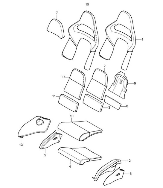 Diagram 817-032 Porsche Cayman 987C/981C (2005-2016) Body