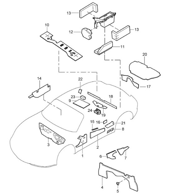 Diagram 807-015 Porsche Cayman 987C/981C (2005-2016) Body