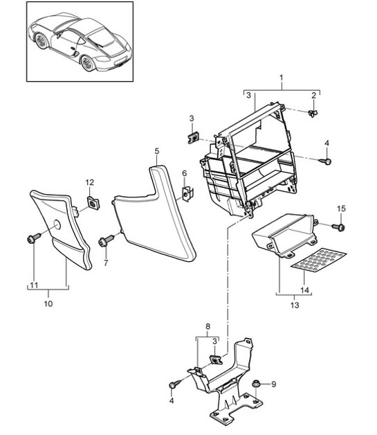 Diagram 809-015 Porsche Cayman 987C/981C (2005-2016) Body