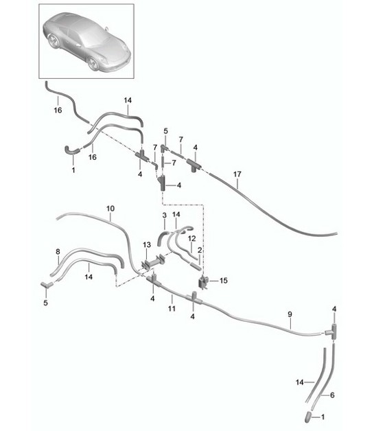 Diagram 107-015 Porsche 991 (911) MK1 2012-2016 Engine