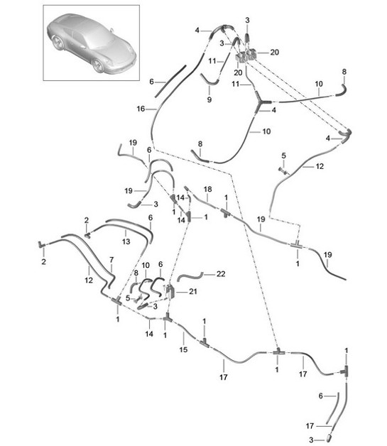 Diagram 107-020 Porsche 991 (911) MK1 2012-2016 Engine