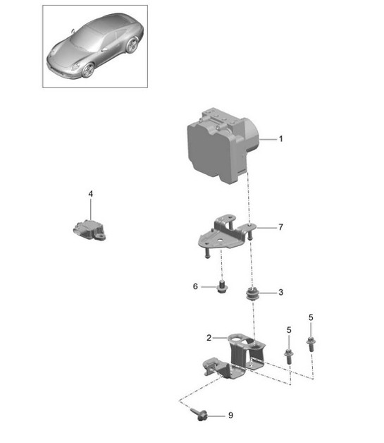 Diagram 605-000 Porsche 991 (911) MK1 2012-2016 Wheels, Brakes