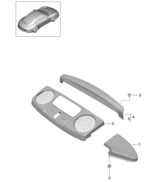 Diagram 801-080 Porsche 991 (911) MK1 2012-2016 Body