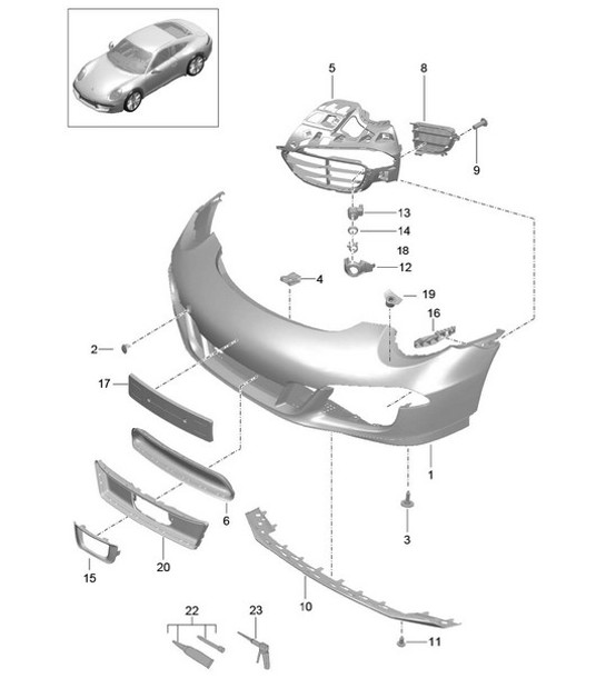 Diagram 802-005 Porsche 991 (911) MK1 2012-2016 Body