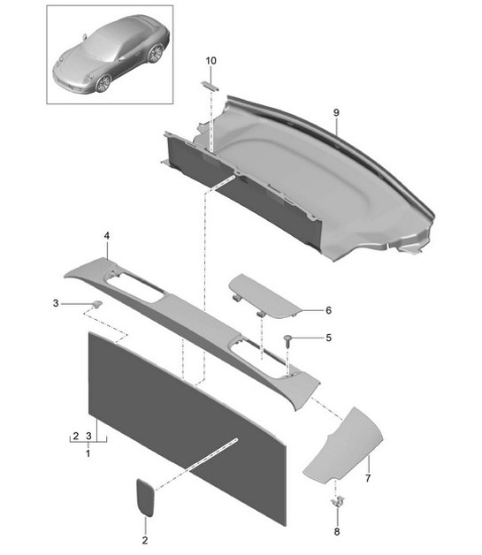 Diagram 807-035 Porsche 991 (911) MK1 2012-2016 Body