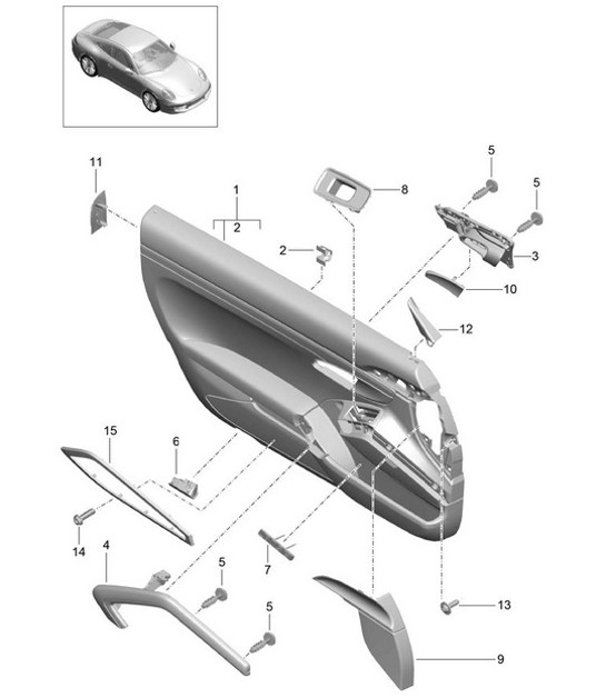 Diagram 808-017 Porsche 991 (911) MK1 2012-2016 Body