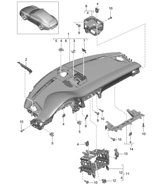 Diagram 809-000 Porsche 991 (911) MK1 2012-2016 Body