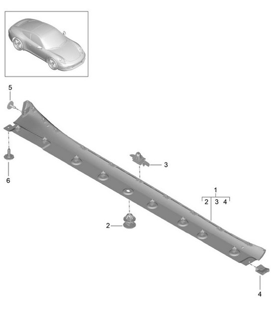 Diagram 810-005 Porsche 991 (911) MK1 2012-2016 Body