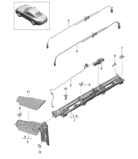 Diagram 811-050 Porsche 991 (911) MK1 2012-2016 Body