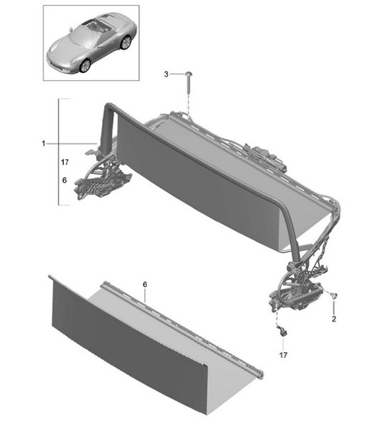 Diagram 811-065 Porsche 991 (911) MK1 2012-2016 Body