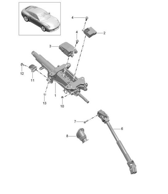 Diagram 403-006 Porsche 991 (911) MK2 2016-2019 Front Axle, Steering 