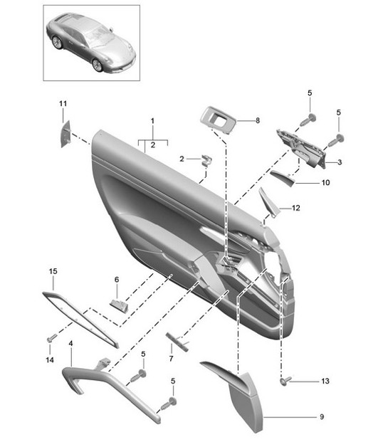 Diagram 808-040 Porsche 991 (911) MK2 2016-2019 Body