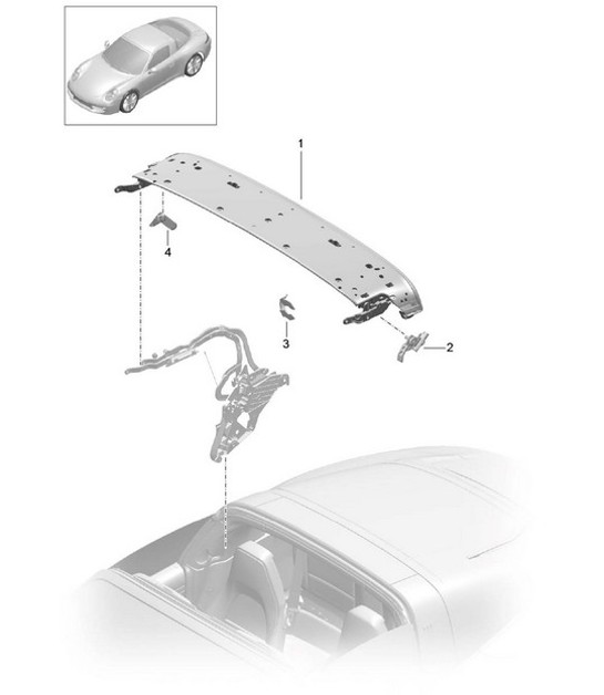 Diagram 811-022 Porsche 991 (911) MK2 2016-2019 Body