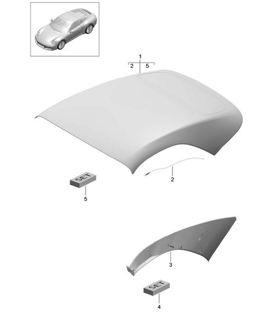 Diagram 811-035 Porsche 991 (911) MK2 2016-2019 Body