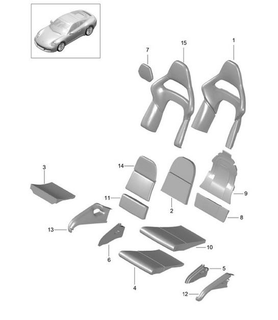 Diagram 817-032 Porsche 991 (911) MK2 2016-2019 Body