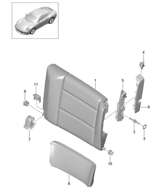 Diagram 817-044 Porsche 991 (911) MK2 2016-2019 Body