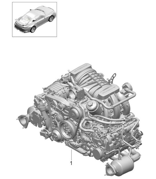 Diagram 101-000 Porsche 991 (911) MK1 2012-2016 Engine