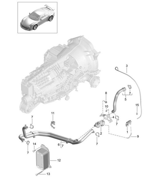 Diagram 302-015 Porsche 991 (911) MK1 2012-2016 Transmission