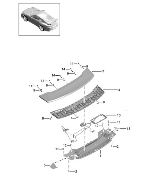 Diagram 803-020 Porsche 991 (911) MK1 2012-2016 Body