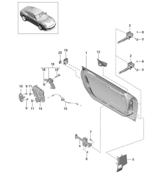 Diagram 804-005 Porsche 991 (911) MK1 2012-2016 Body