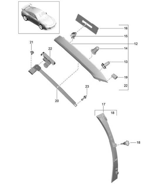 Diagram 807-051 Porsche 991 (911) MK1 2012-2016 Body