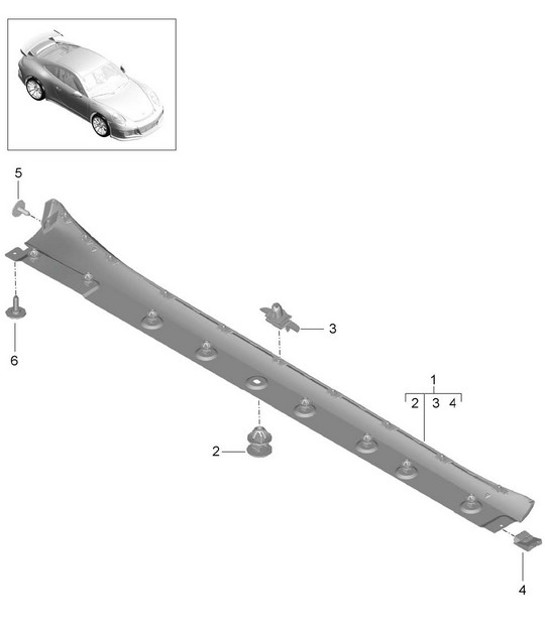 Diagram 810-010 Porsche 991 (911) MK1 2012-2016 Karosserie