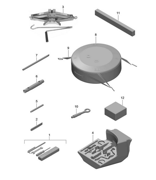 Diagram 001-000 Porsche 991 (911) MK1 2012-2016 Accessories & others 