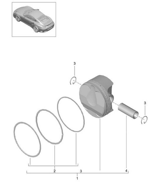 Diagram 102-005 Porsche 991 (911) MK1 2012-2016 Engine