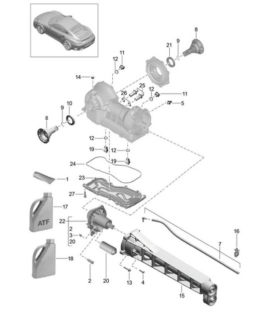 Diagram 305-015 Porsche 991 (911) MK1 2012-2016 Transmission