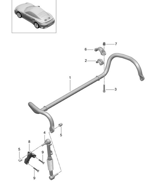 Diagram 402-012 Porsche 991 (911) MK2 2016-2019 Front Axle, Steering 