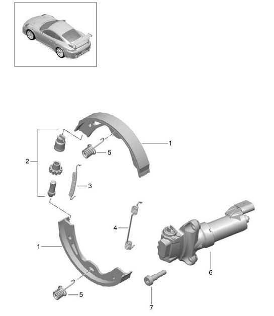 Diagram 603-008 Porsche 991 (911) MK2 2016-2019 Wheels, Brakes