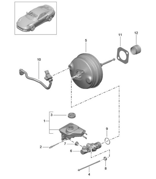 Diagram 604-000 Porsche 991 (911) MK1 2012-2016 Wheels, Brakes