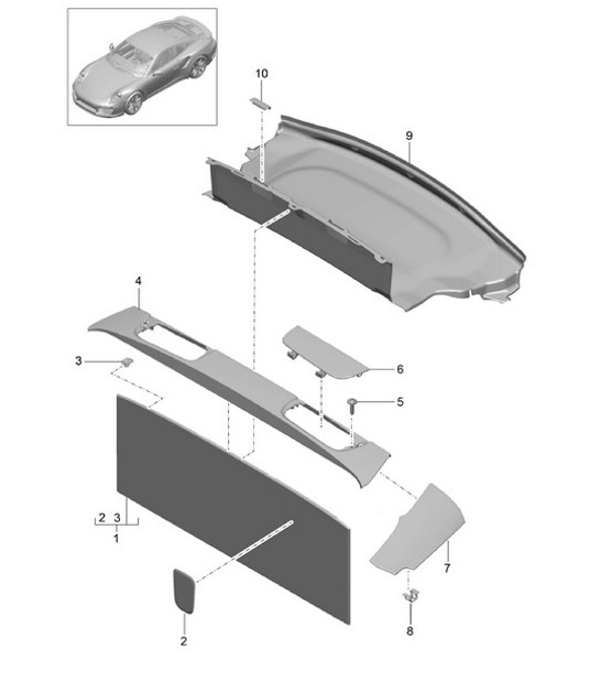 Diagram 807-035 Porsche 991 (911) MK1 2012-2016 Body