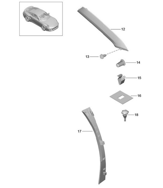 Diagram 807-051 Porsche 991 (911) MK2 2016-2019 Body